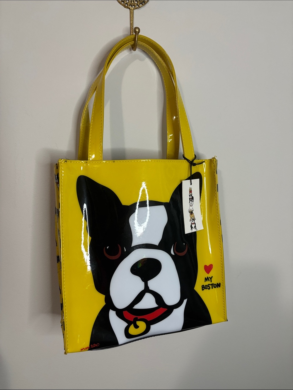 Marc tetro Boston dog hand bag